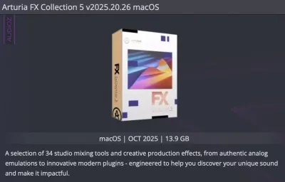 Arturia FX Collection 5 v2025.20.26 macOS：全能音频效果器集合
