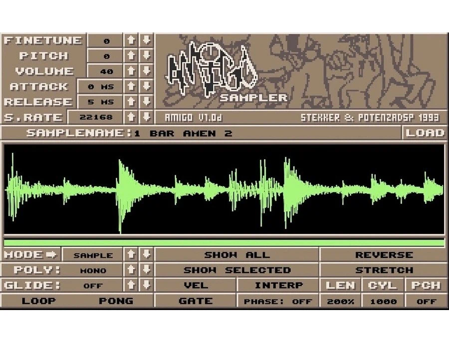 Potenza DSP Amigo Sampler —— 经典Amiga低保真声音质感重现 —— 8位复古采样器插件